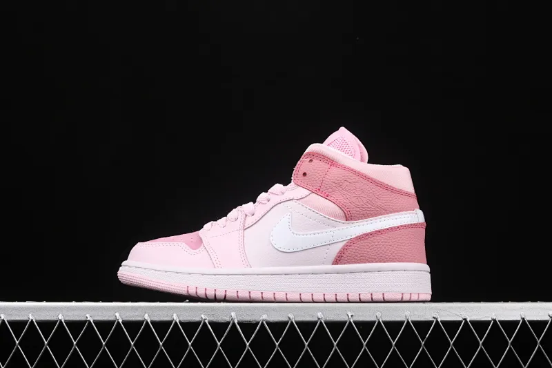 All categories Air Jordan Jordan series basketball shoes Air Jordan 1 Mid Air Jordan 1 Mid AJ1 Joe 1 mid-top series Pink White Pink Foam CW5379-600